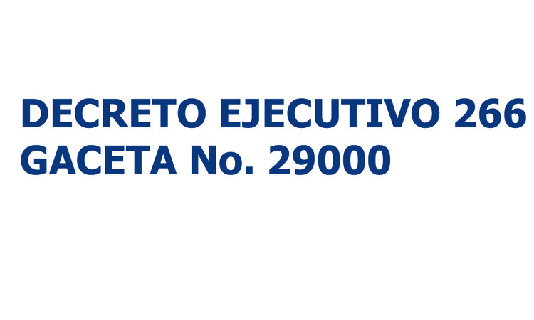 Decreto Ejecutivo 266